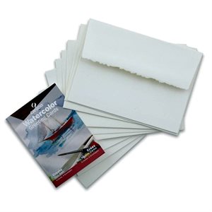 Paquet de 6 carte vierge 5x7 blanche avec enveloppe