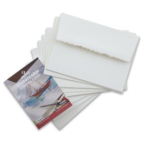 CA watercolor card 5x7 decled edge envelope 6 / pkg