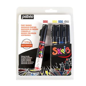 Set of acrylic paint marker primary 4 / pqt