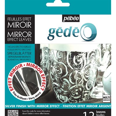 Gédéo mirror effect leaves - silver 12 / pqt