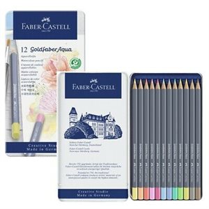 Crayons aquarelle Goldfaber ens.12 pastel