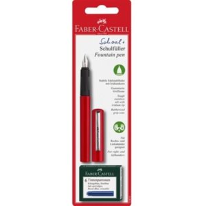 Fountain pen red exterior + 6 recharges