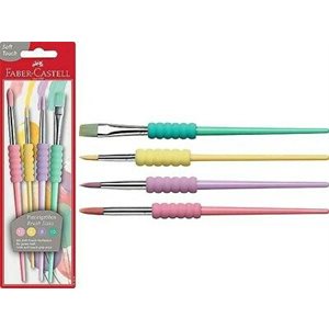 FAB brush soft grip pastel colours set 4