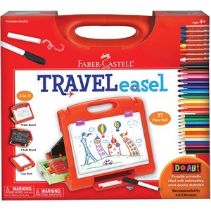 Red travel easel 37 pcs